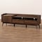 Baxton Studio Lena Mid-Century Walnut Brown Finished 2-Drawer Wood TV Stand 157-9779 - alternate 4